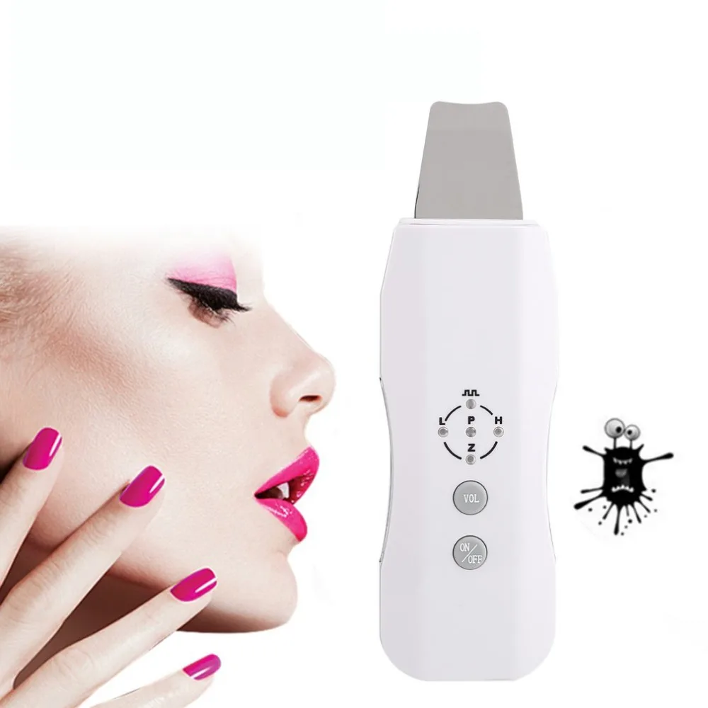 

Ultrasonic Face Skin Cleaner Spatula for Gentle Peeling Skin Clean Ion Therapy and Face led ultrasonic skin tighten