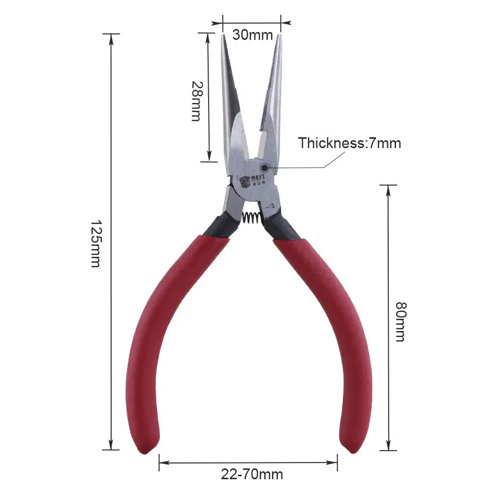 Pliers Multi-function Long Needle Nose pliers with Side Cutter for Electronic Repairing Cr-V Material Pliers   (7)