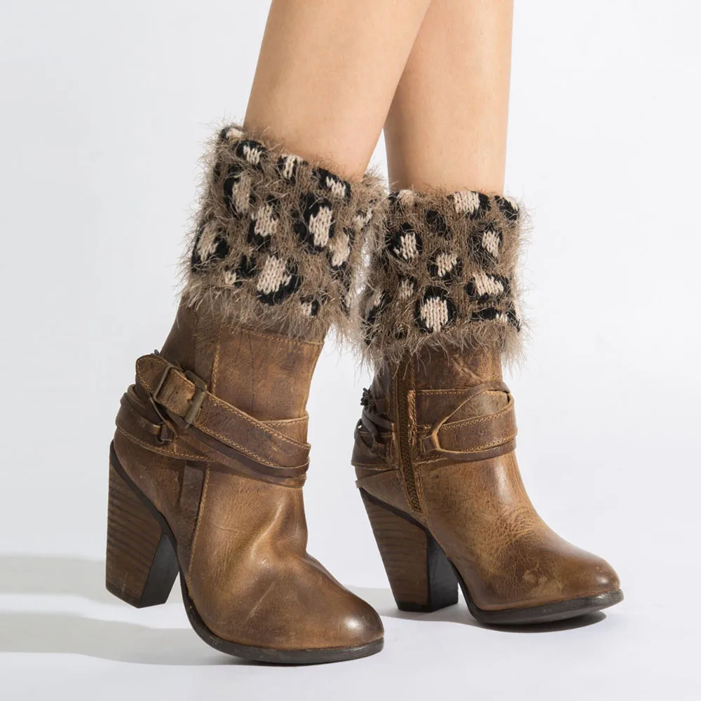 Для женщин зимний теплый вязаный гетры вязанные крючком Леггинсы сапоги из замши or мягкие сапоги носки D-557