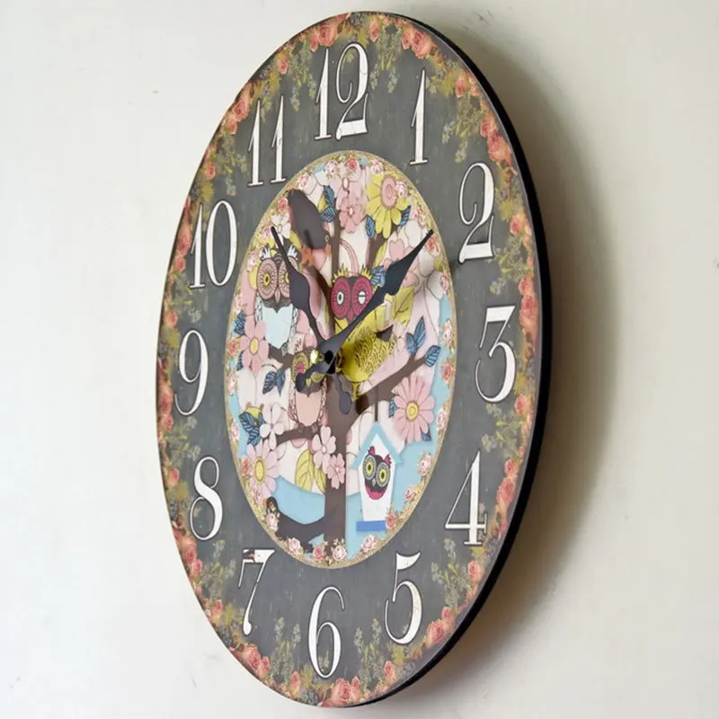 Idyllic настенные часы Reloj De Pared мультфильм сова бескаркасная наклейка для стены в виде часов настенные часы из МДФ Horloge мурале дизайн модеран 3 D