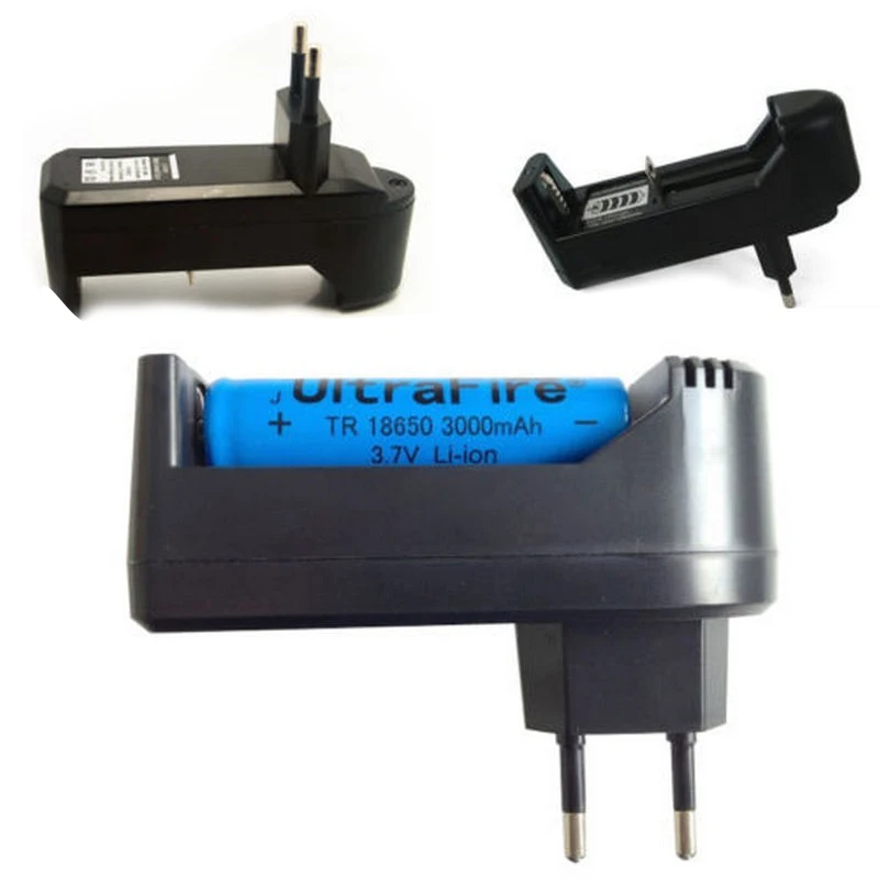 

2019 Universal Charger For 3.7V 18650 16340 14500 Li-ion Rechargeable Battery Hot Single slot full charger EU plug