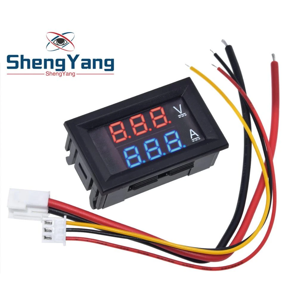 GalaxyElec 10pcs DC 0-100V 10A Digital Voltmeter Ammeter Dual Display Voltage Detector Current Meter Panel Amp Volt Gauge 0.28 Red Blue GalaxyElec 10pcs DC 0-100V 10A Digital Voltmeter Ammeter Dual Display Voltage Detector Current Meter Panel Amp Volt Gauge 0.28 Red Blue