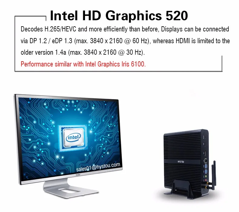 2016 New 6Gen Skylake Mini PC Core i7 6600U 6500U Max 3.1GHz Intel HD Graphics 520 Micro Computer HTPC Windows 10, Linux 03