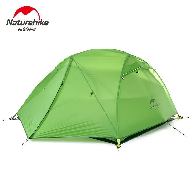 NatureHike Заводская распродажа starriver 2 модернизированная Сверхлегкая 20D силиконовая Ткань Водонепроницаемая двухслойная палатка для кемпинга на 2 человека