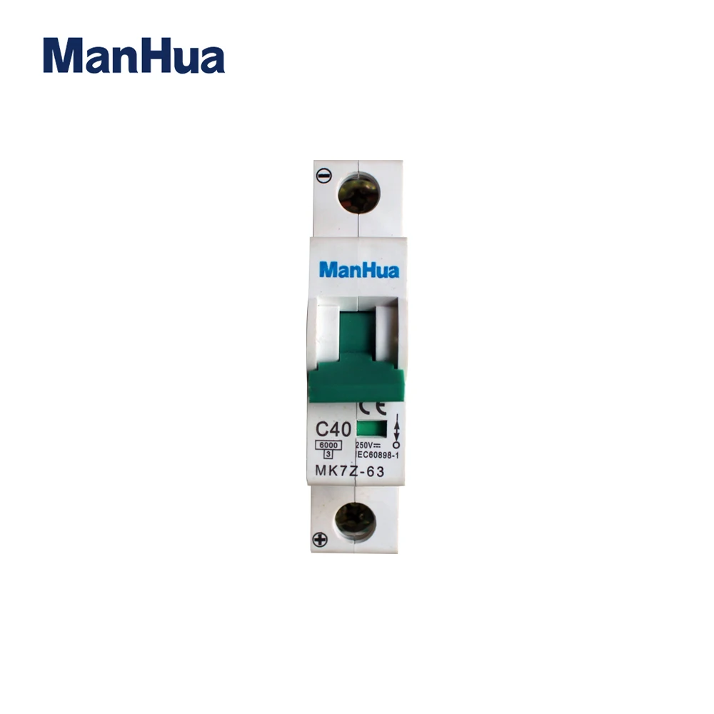 

ManHua 1P DC Air Automatic MK7Z-63 C40 Voltage Relay Disjunctor Miniature Circuit Breaker