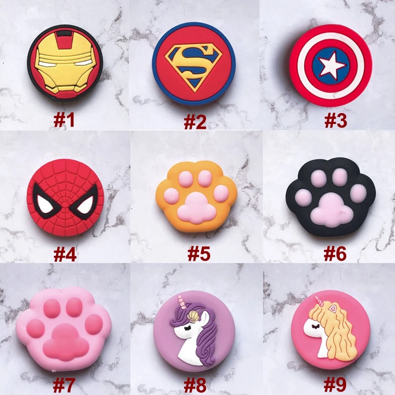 

100pcs Universal 3D Cute Cartoon Animal Grip Phone Holder Stand Finger Holder Hero Series Phone Holder Stand