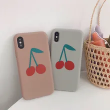 Красная вишня узор мягкая задняя крышка чехол для телефона iPhone 8 7