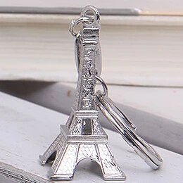 Акция Clef Torre Брелок «Эйфелева башня» ключи, сувениры, Париж Тур цепь кольцо украшение держатель Брелки Подарки для женщин - Цвет: Silver