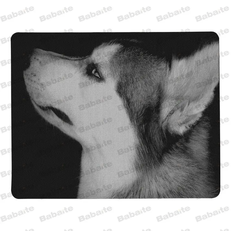 Babaite Siberian husky силиконовый коврик для мыши игровой размер 25x29 см скоростной