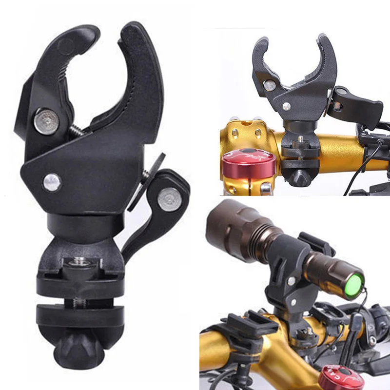 Outdoor Sports Cycling Bike Flashlight Mount Holder Bike Torch Holder Support Clip Clamp Lantern Bike Black Bicycle Accessories