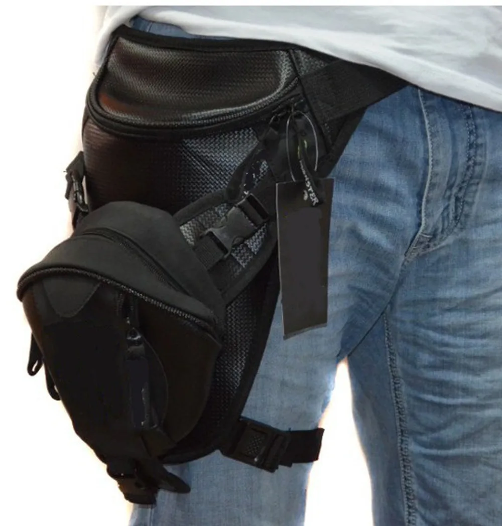 Motorcycle Rider Male Drop Leg Bag Military Trekking Assault Microfiber Men Hip Travel Belt ...