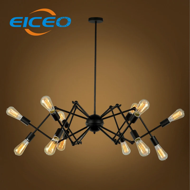 

American Country Style Retro Creative Lron Bar Restaurant Lights Chandelier AC220V Droplight LED Pendant Lamp Style Lamps