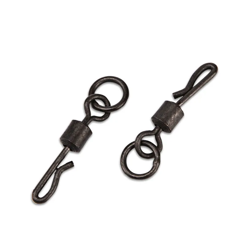 

25Pcs/Bag Q-Shaped Swivel for Carp Fishing Quick Change Connector Rolling Swivel Fishing accessories Fishing Tackle