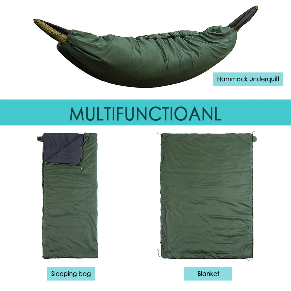 1T Hammock Underquilt Packable Full Length Under Blanket Lightweight Camping Quilt