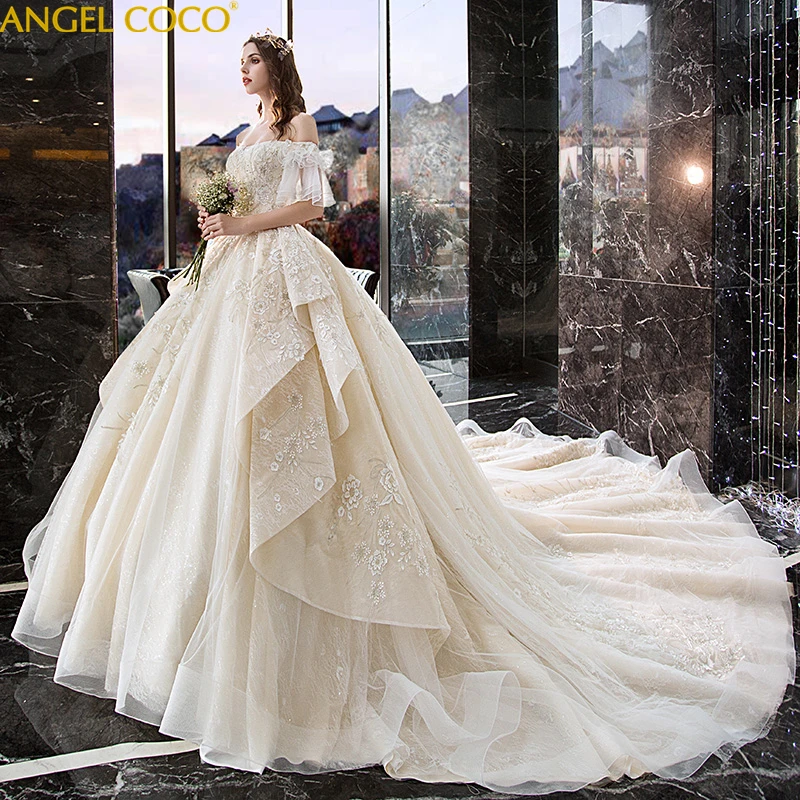 

Maternity Wedding Dress Princess Wedding Gown Off Shoulder Applique Sweetheart Beads Ball Gown Bridal Dress Robe De Mariee