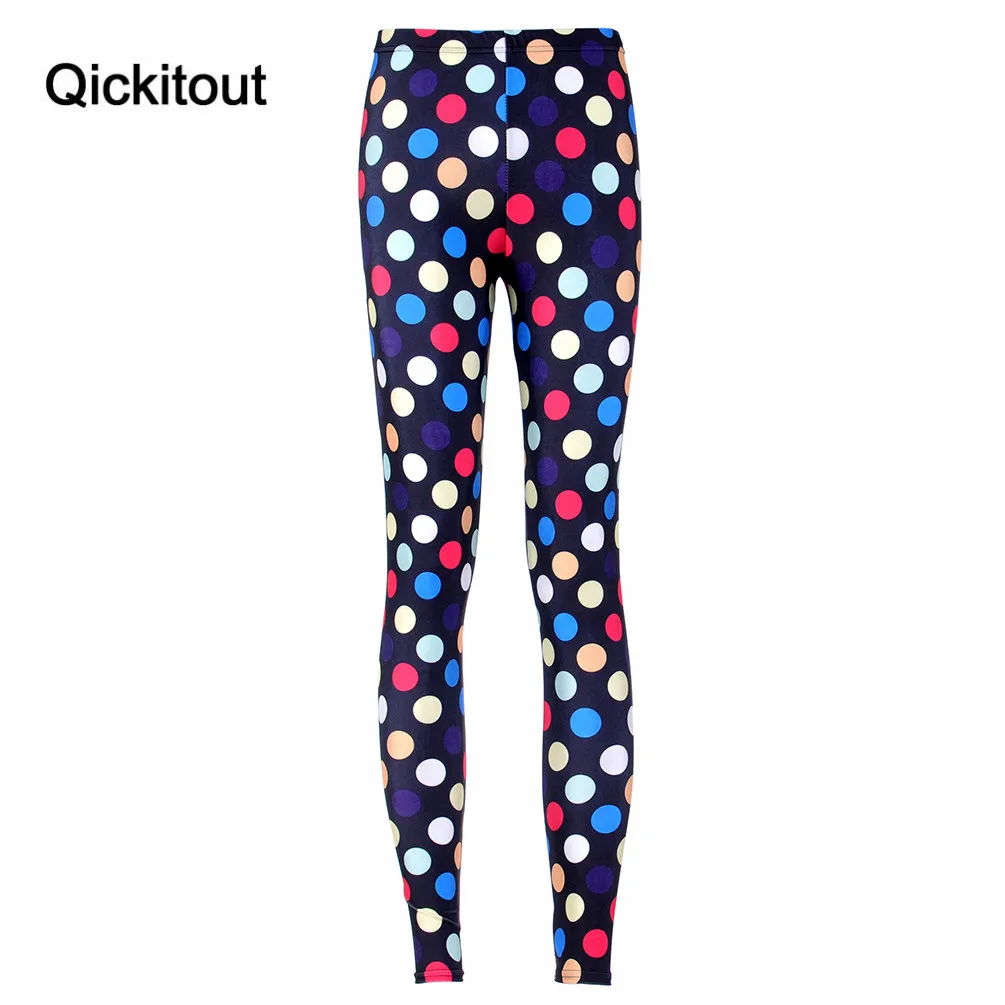 Caliente impresión legging moda digital impresión única Pantalones gota Arco Iris irregular Polka Dot Leggings Deporte Mujer