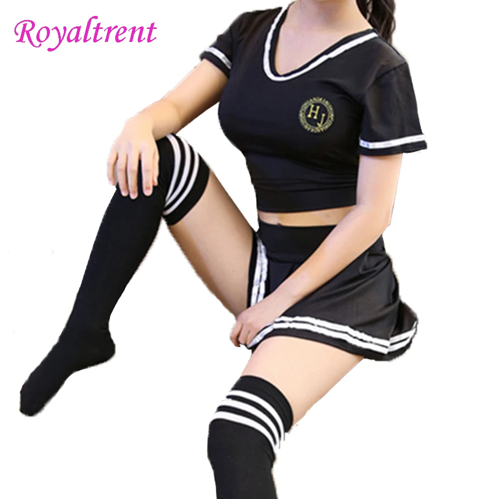 Сексуальное женское белье Футбол Короткая юбка для девушки сексуальные костюмы ролевые игры школьницы Чирлидер Униформа костюм платье с