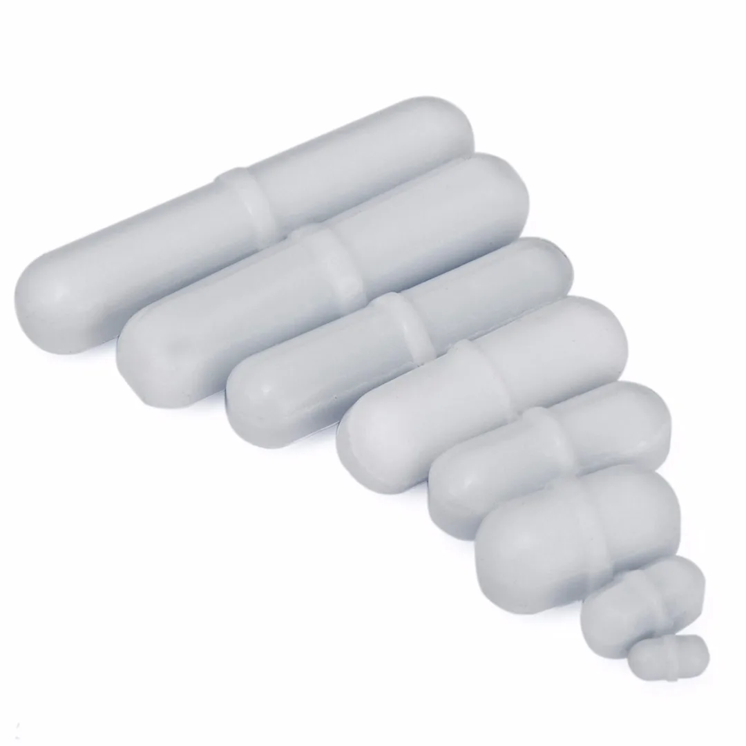 8pcs Set Corrosion Resistant Stirrer Stir Bar Rod PTFE Coated