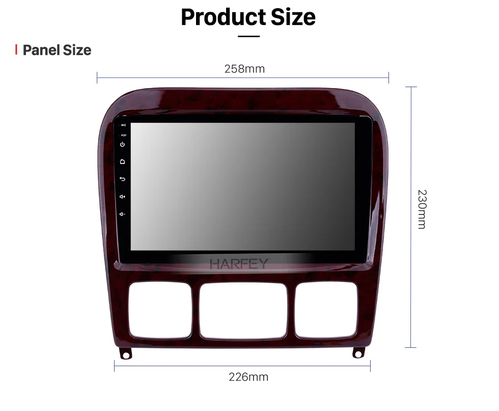 Harfey 9 ''Android 8,1 автомобильный радиоприемник gps Navi для Mercedes Benz S Class W220 S280 S320 S350 S400 S430 S500 1998-2005 аудио с AUX