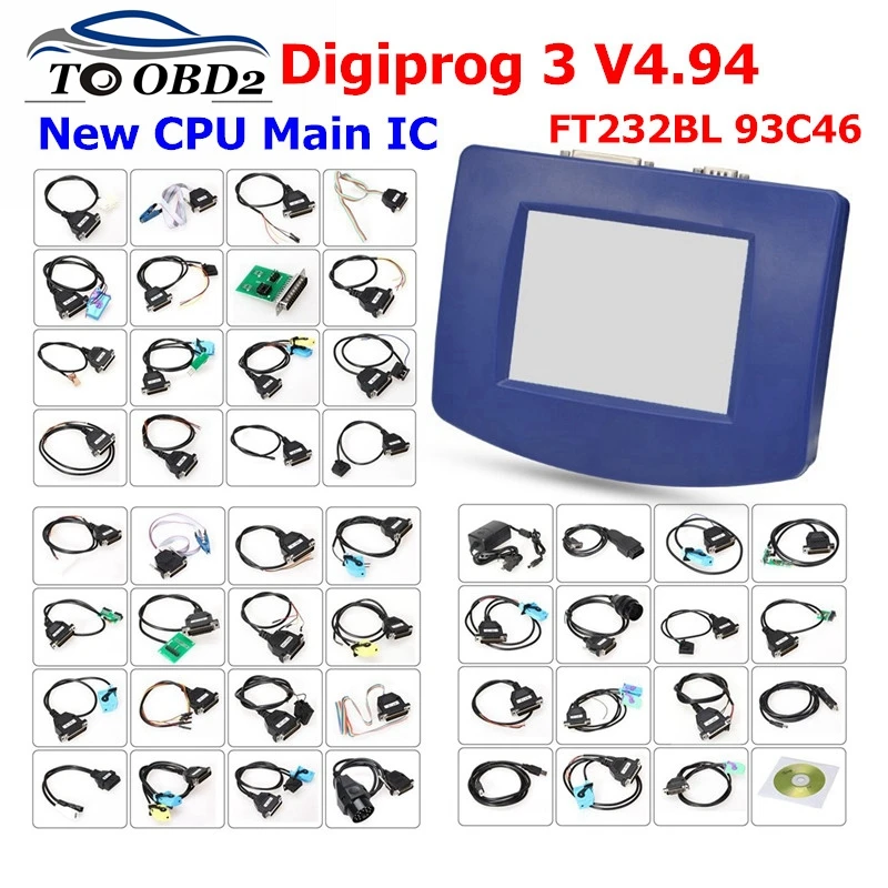 

Digiprog III V4.94 Auto Mileage Correction Tool Digiprog 3 Odometer Programmer Full Set Normal Version with CPU FT232VL&93C46