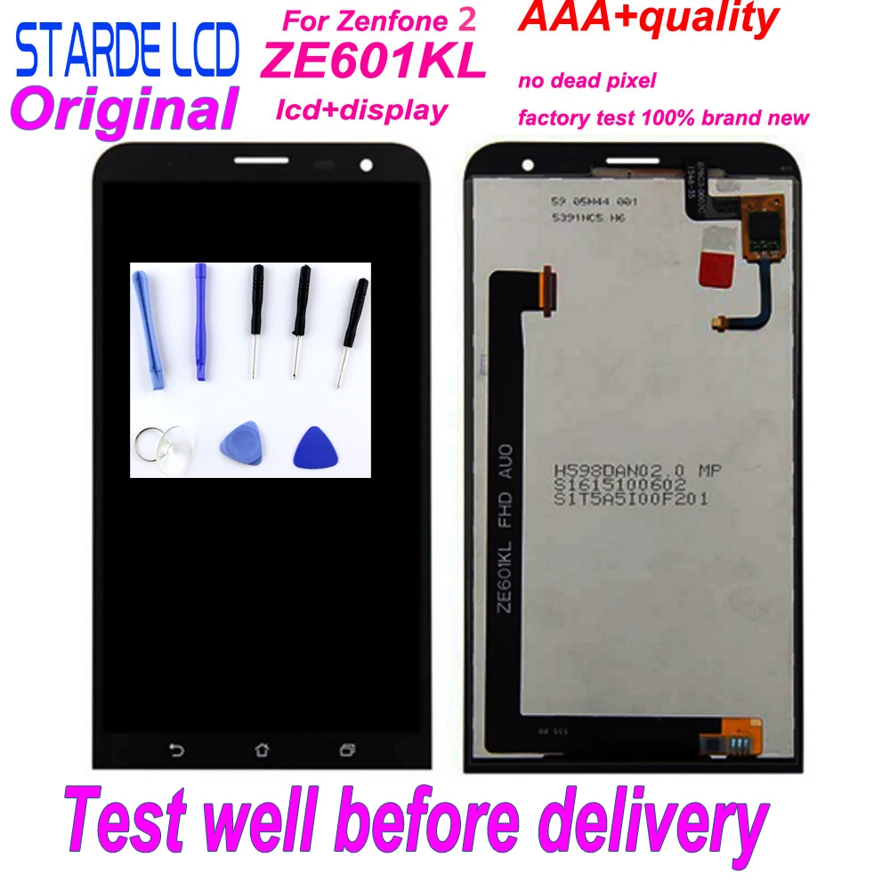 

Starde 6'' Original LCD Display Touch Screen for Asus ZenFone 2 Laser ZE601KL 601KL Z011D Panel Digitizer Full Assembly Tools