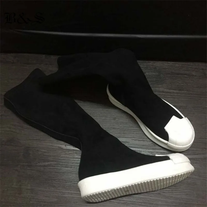 platform elastic sock boots