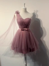 Vestidos Coctel 2016 Elegante Cocktailkleid Kurzes Partei-kleid schulter Tulle Robe de Cocktail vestido de festa