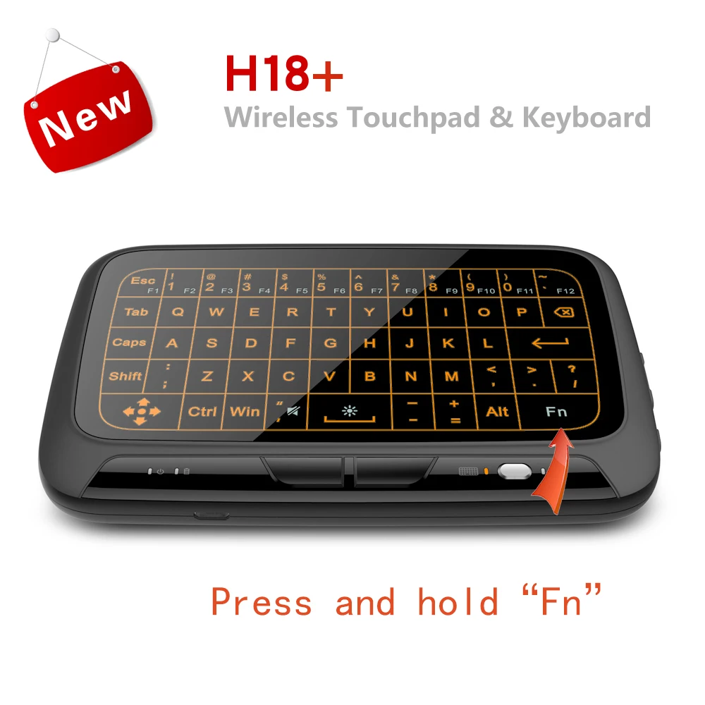 Беспроводная мини клавиатура H18 Plus 2 4 ГГц сенсорная панель с подсветкой воздушная