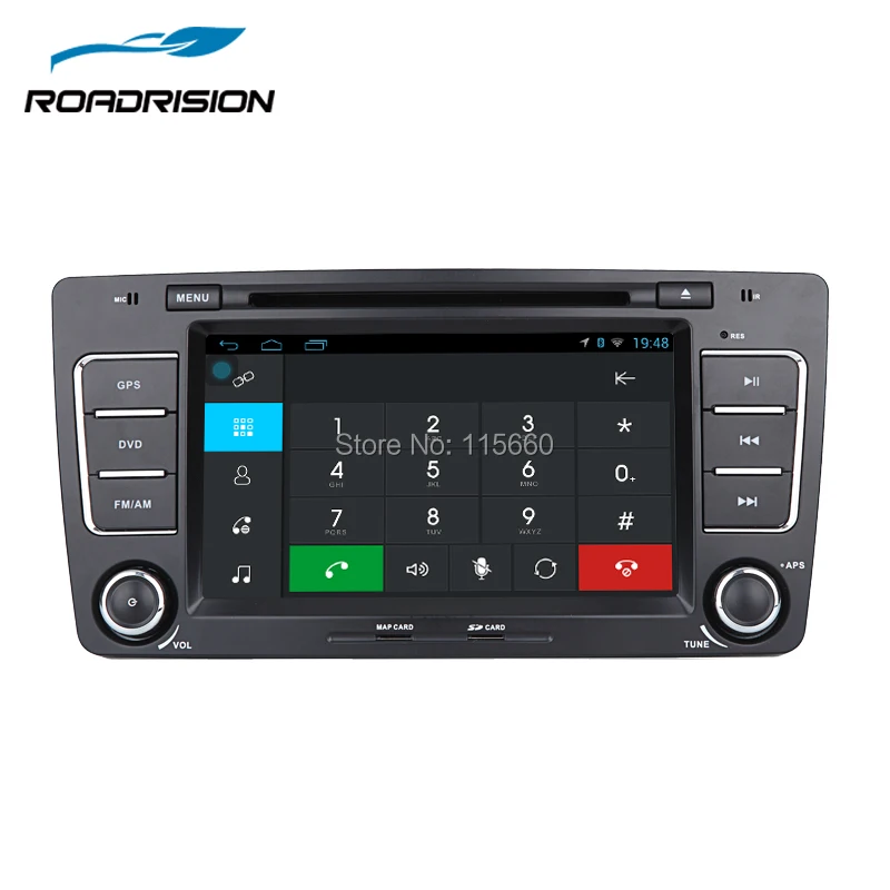 RoadRision 2Din Android 6 0 четырехъядерный 7 дюймовый автомобильный DVD плеер для Skoda Octavia 2009