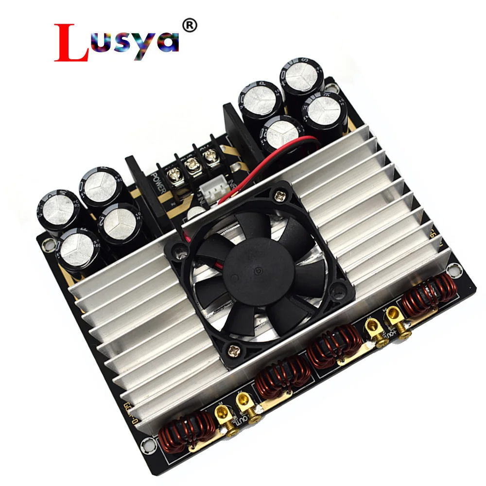 

TDA8954TH Dual-core Digital Audio power Amplifier Board 420W+420W with fan Hifi Two-channel subwoofer Amplificador AC24V E4-005
