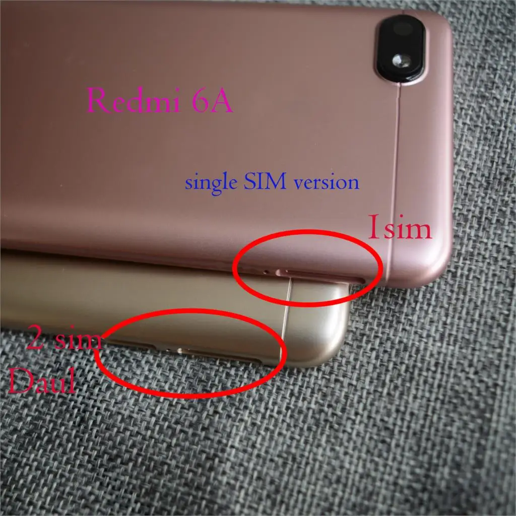 Задняя крышка аккумулятора для Xiaomi Redmi 6A замена корпуса задней двери запасные