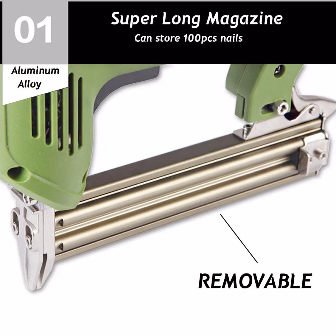 Electric Staple Straight Nail 10-30mm Special Use 30/min Woodworking Tool Green
