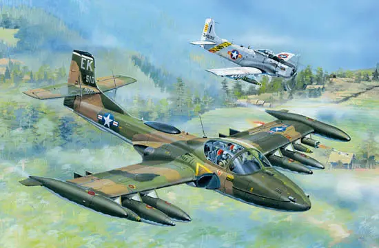 

1pcs Action Figures Kids Gift Collection For Trumpeter 02888 1/48 A-37A Dragonfly Static model kit