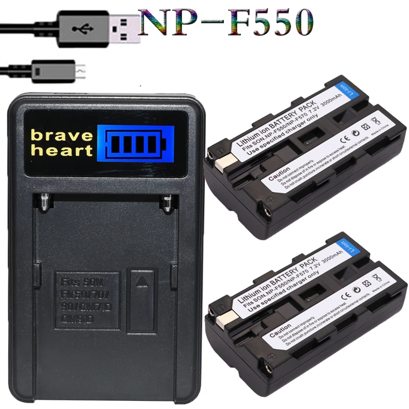 2x батареи NP-F550 NP-F330 NP-F530 NP-F570 NP-F730 NP-F750 Батарея+ ЖК-дисплей USB Зарядное устройство для sony CCD-SC55 CCD-TRV81 MVC-FD81