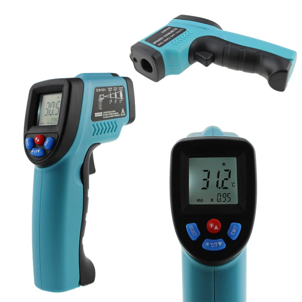

GM550 Digital Infrared Thermometer Pyrometer Aquarium Laser Thermometer Outdoor Thermometer IR Laser Point Tool
