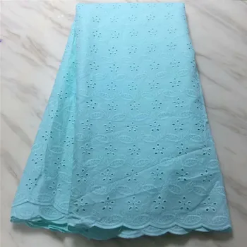 

High quality dry pure cotton lace fabric 2019 latest Swiss voile lace in Switzerland in white for wedding party dress pl65-1151