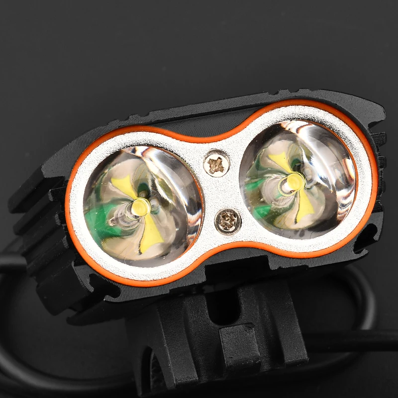 Flash Deal Bicycle Lamp 2x XM-L T6 LED Light Rechargeable High Front Light 3 Modes + 8.4V Battery Pack + Charger 3