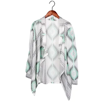 

Fashion Winter Kimono Knitted Cardigan Long Sleeve Poncho Sweaters Print Irregular Sexy Lady Warm Jackets Cardigan Women Tops