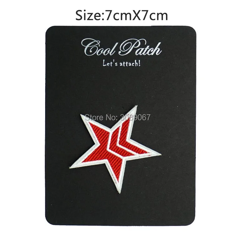 

MASS EFFECT COSPLAY N7 Red Five Point Star Costume TV Movie Embroidered Emblem punk rockabilly applique iron on patch