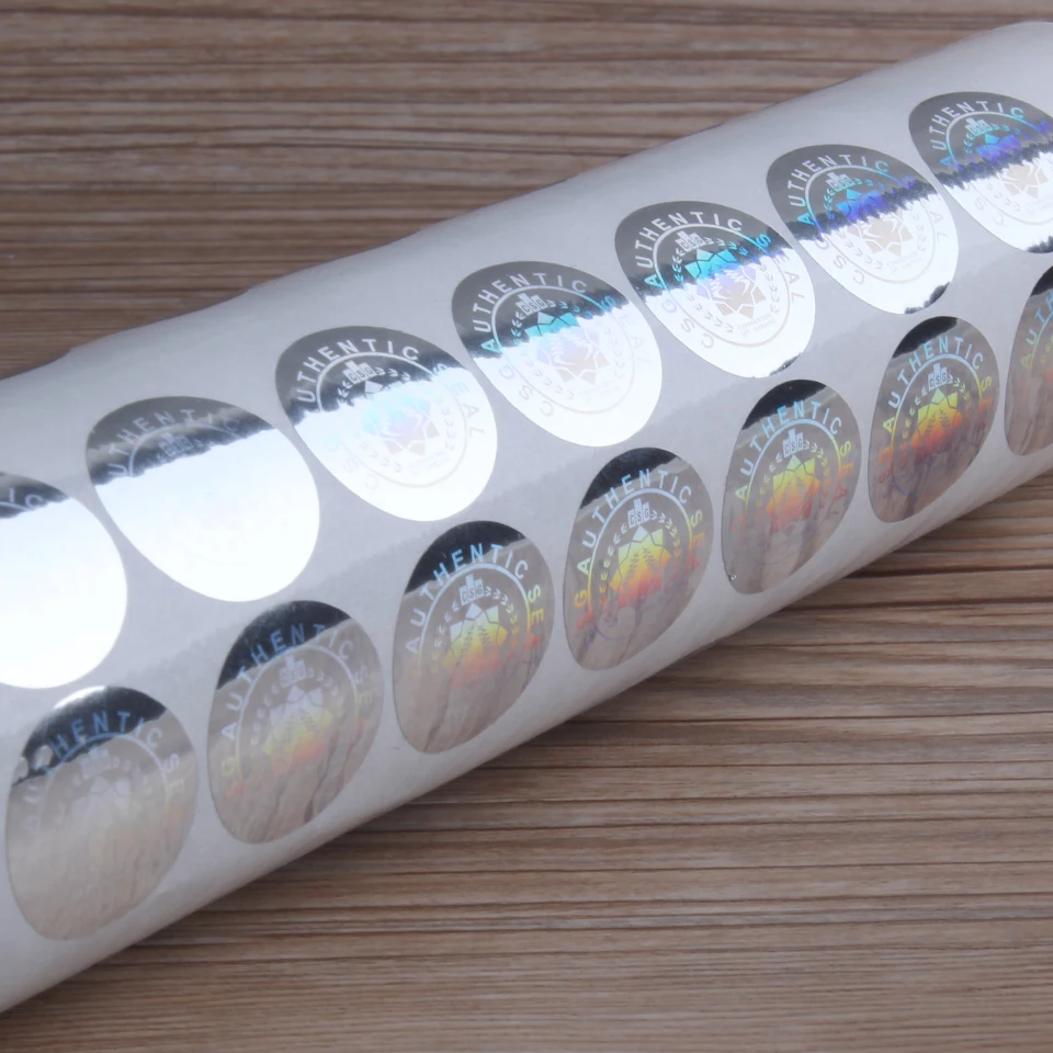 

Customized printed hologram PET stickers warranty holographic stickers one time use guarantee stickers 10000pc