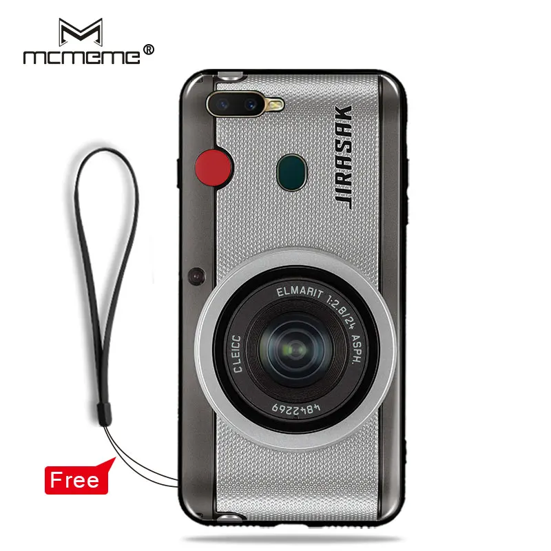 

For OPPO A7 Case Silicone fashion Retro Camera Cassette Tapes pattern Soft Back Cover Case For OPPOA7 OPPO A 7 Fundas Coque Case