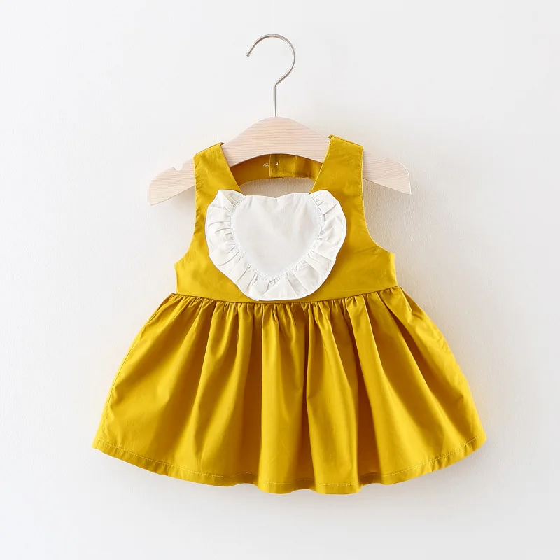 BibiCola baby girls dress summer children cotton birthday party dress