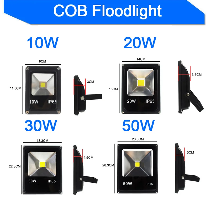 Потока СИД светильник 200 Вт 150 Вт 100 Вт 50 Вт 30 Вт 20 Вт 10 Вт Светодиодный светильник уличная Настенная подсветка foco светодиодный внешний AC220V 110V Водонепроницаемый IP65