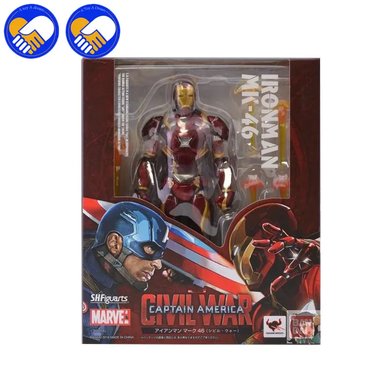 NEW S.H. Figuarts Iron Man Mark XLVI Action Figure 1/6 Scale Painted Figure IronMan Mk46 Marvels Avengers Civil War Toy Brinqued NEW S.H. Figuarts Iron Man Mark XLVI Action Figure 1/6 Scale Painted Figure IronMan Mk46 Marvels Avengers Civil War Toy Brinqued