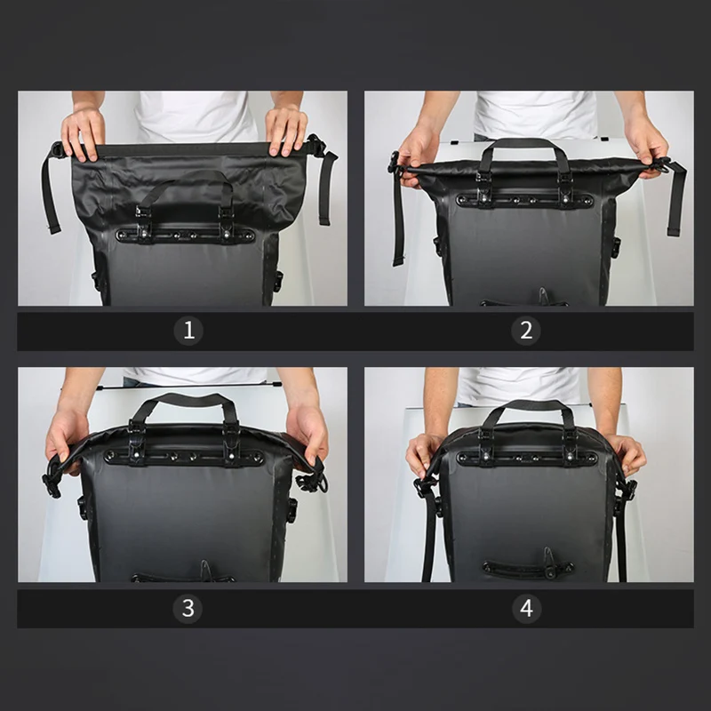 20L Bicycle Rear Rack Bags Full Waterproof PVC MTB Road Bike Camel Bag Large Trunk Cycling Pannier Single Shoulder Bag BG0086 (8)