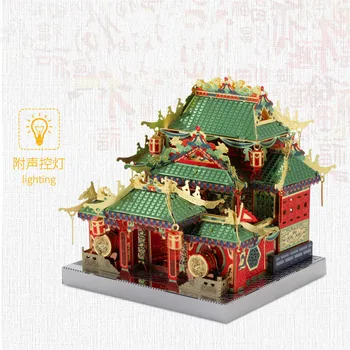 

China building metal assembled model puzzle architecture handmade toy creative gift model 4styles