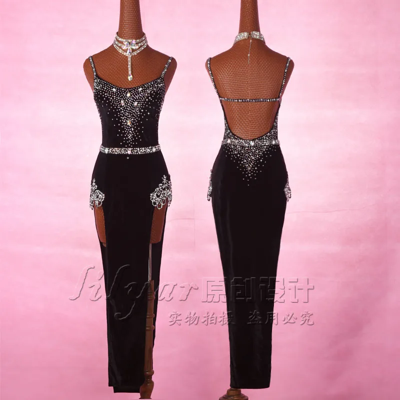

Latin dance clothing high-grade costumes velvet dress