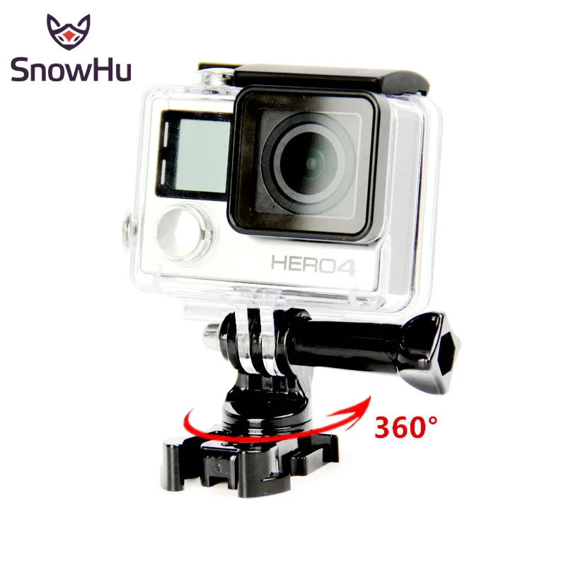 SnowHu для Go pro 7 аксессуары вращающаяся на 360 градусов J образная пряжка адаптер GoPro
