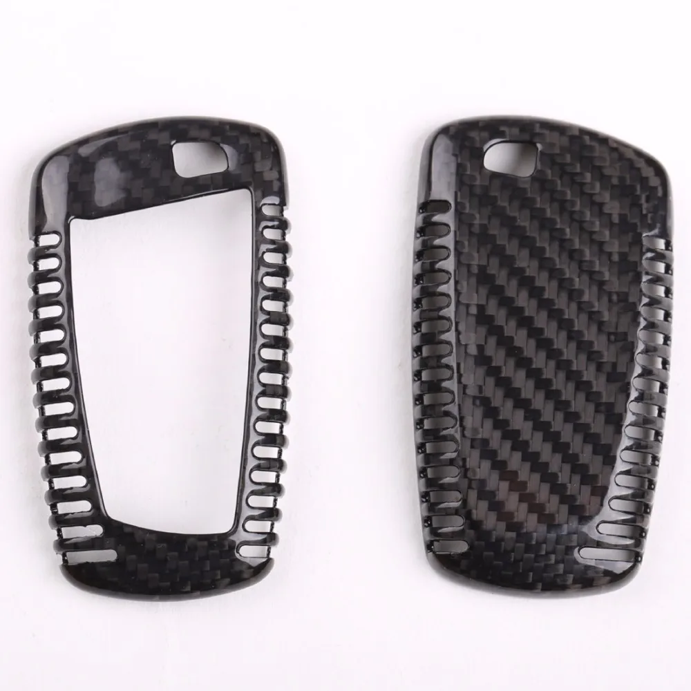 2017 New 100% Genuine Carbon Fiber Car Auto Remote Key Case Cover fob Holder Skin Shell for BMW X5 X6 F15 F16 1 3 5 7 Series X3 X4 Car Styling (9)