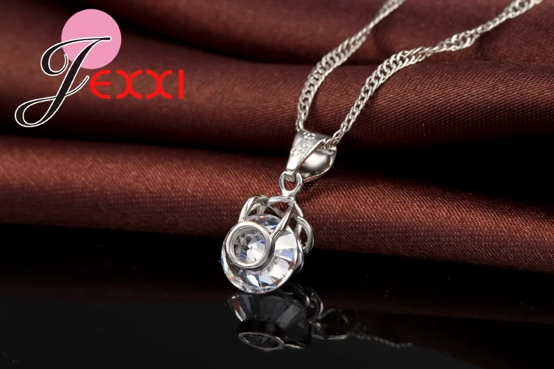 Комплект из колье и серёг серебра 925 пробы с фианитом|wedding jewelry sets|jewelry setsbride accessories